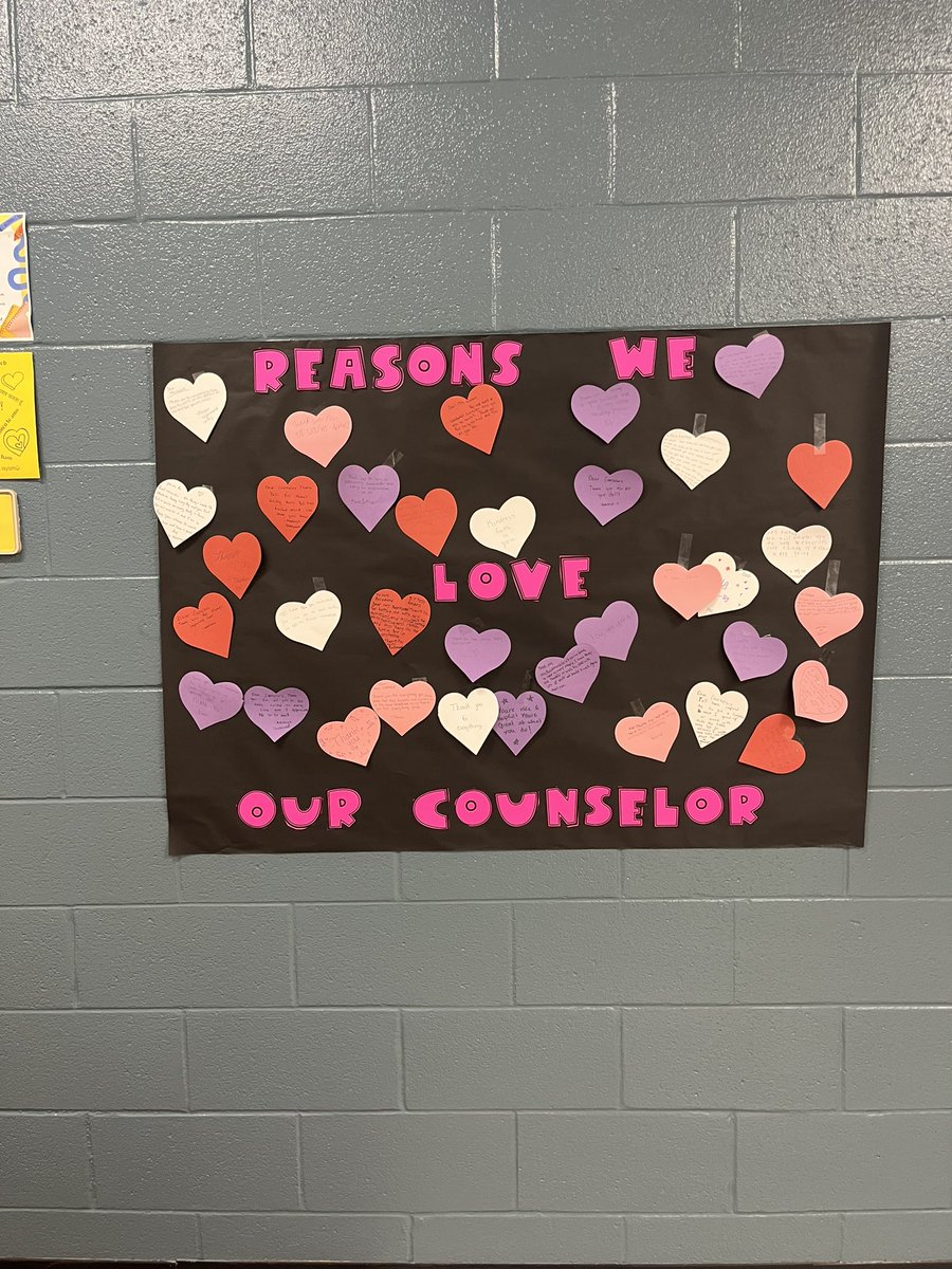 The week our students shared words of affirmation with our school counselors about the amazing things that they do!