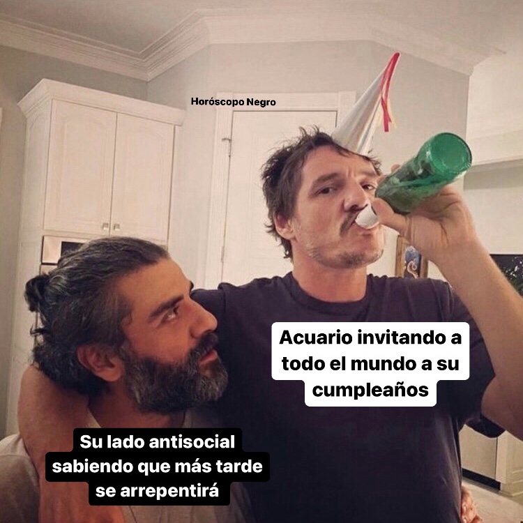 Siempre hay algo que nos molesta cuando queremos FIESTA 🥳 #acuario #horoscoponegro