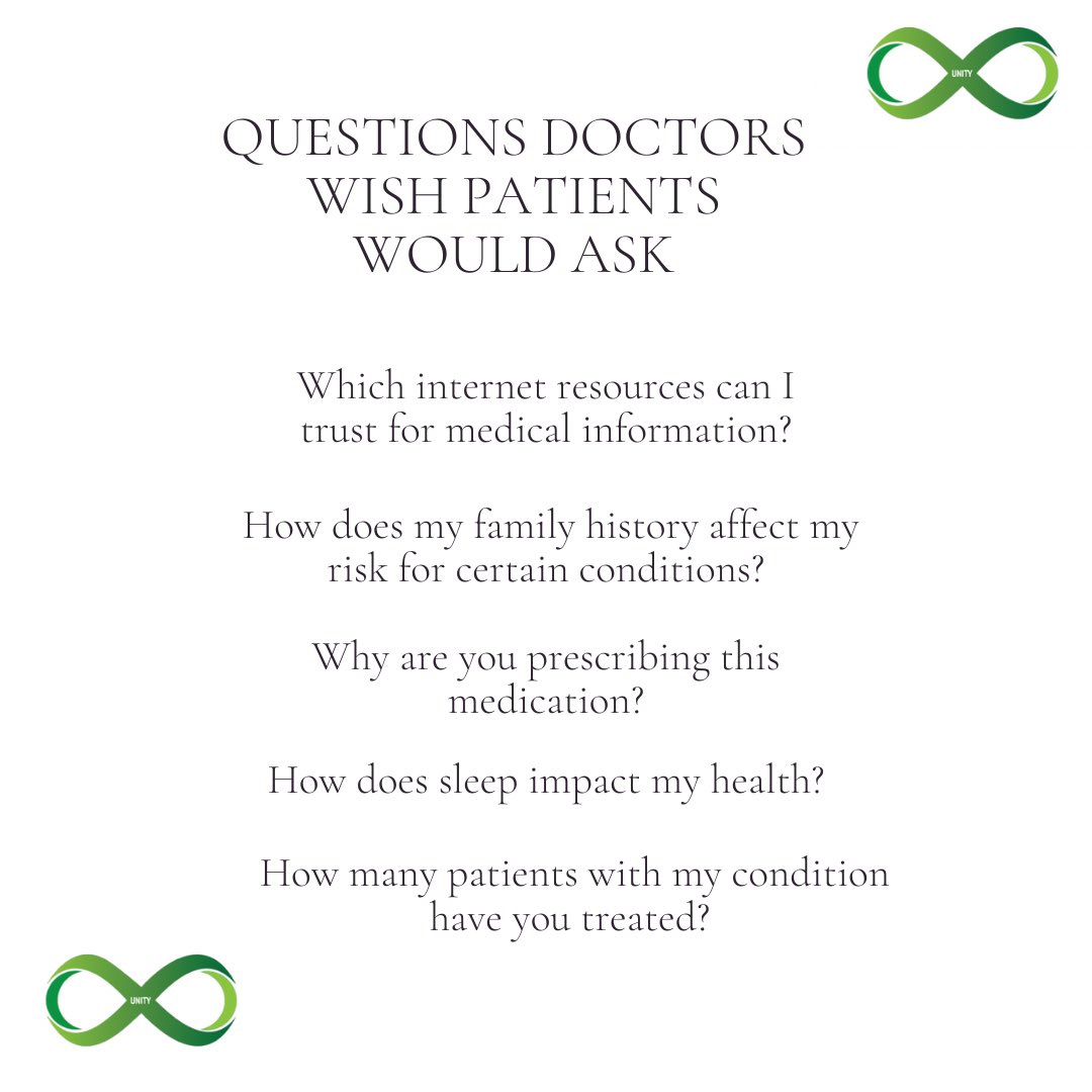 UnityBandsOrg's tweet image. February is National Wise Health Care Consumer Month. Here are some questions Doctors Wish Patients Would Ask:

#health #support #healthcare #coronovirus #covidisnotover #covid