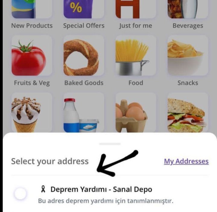 yoonjunis's tweet image. +you can buy food though the ‘getir’ app to help those who are in need in the affected areas! the cheapest option is around 5.3 usd.