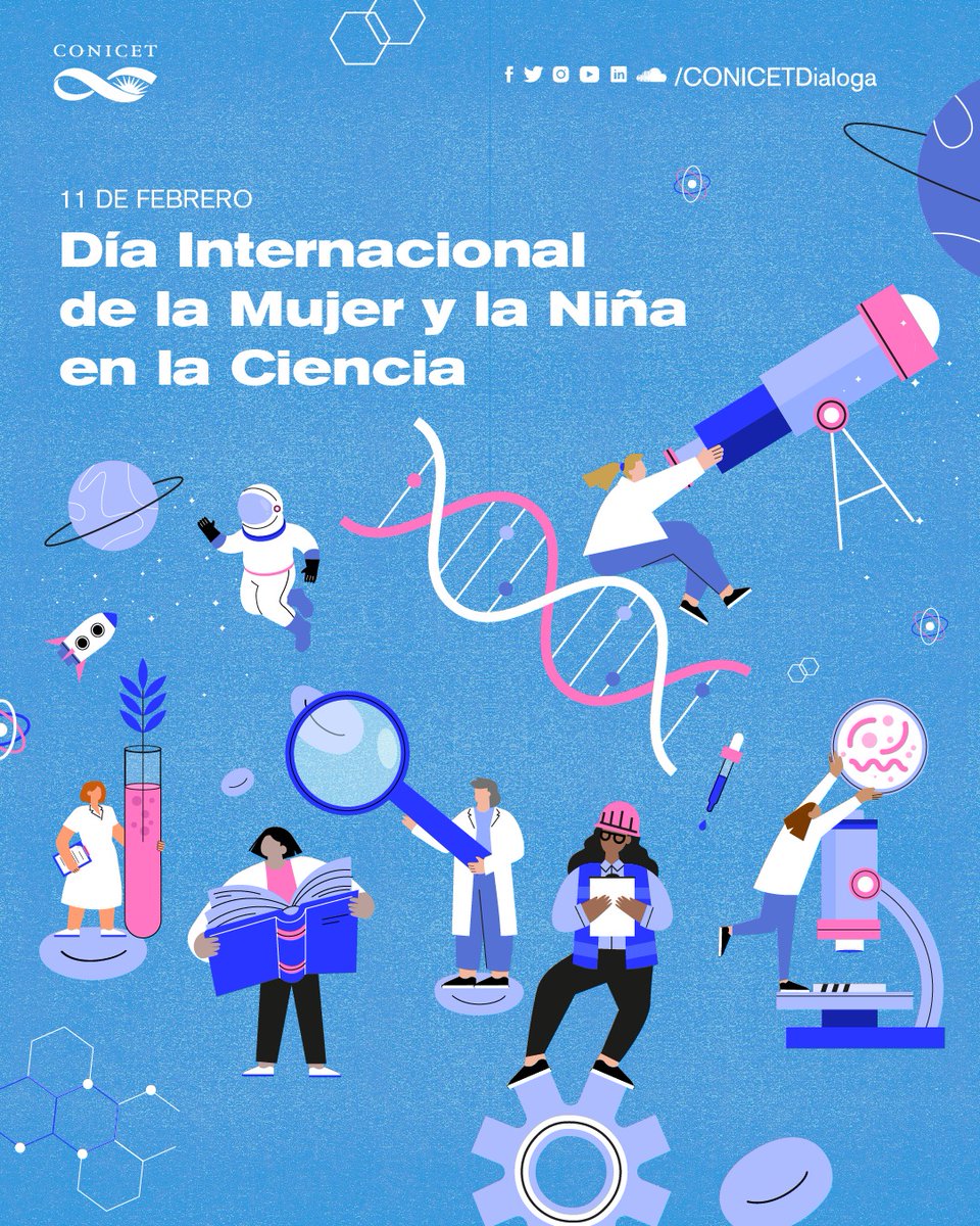 Por más mujeres y niñas en Ciencia! 
Por las que nos abrieron el camino y las que construimos una senda de igualdad!
#MujeresEnCiencia