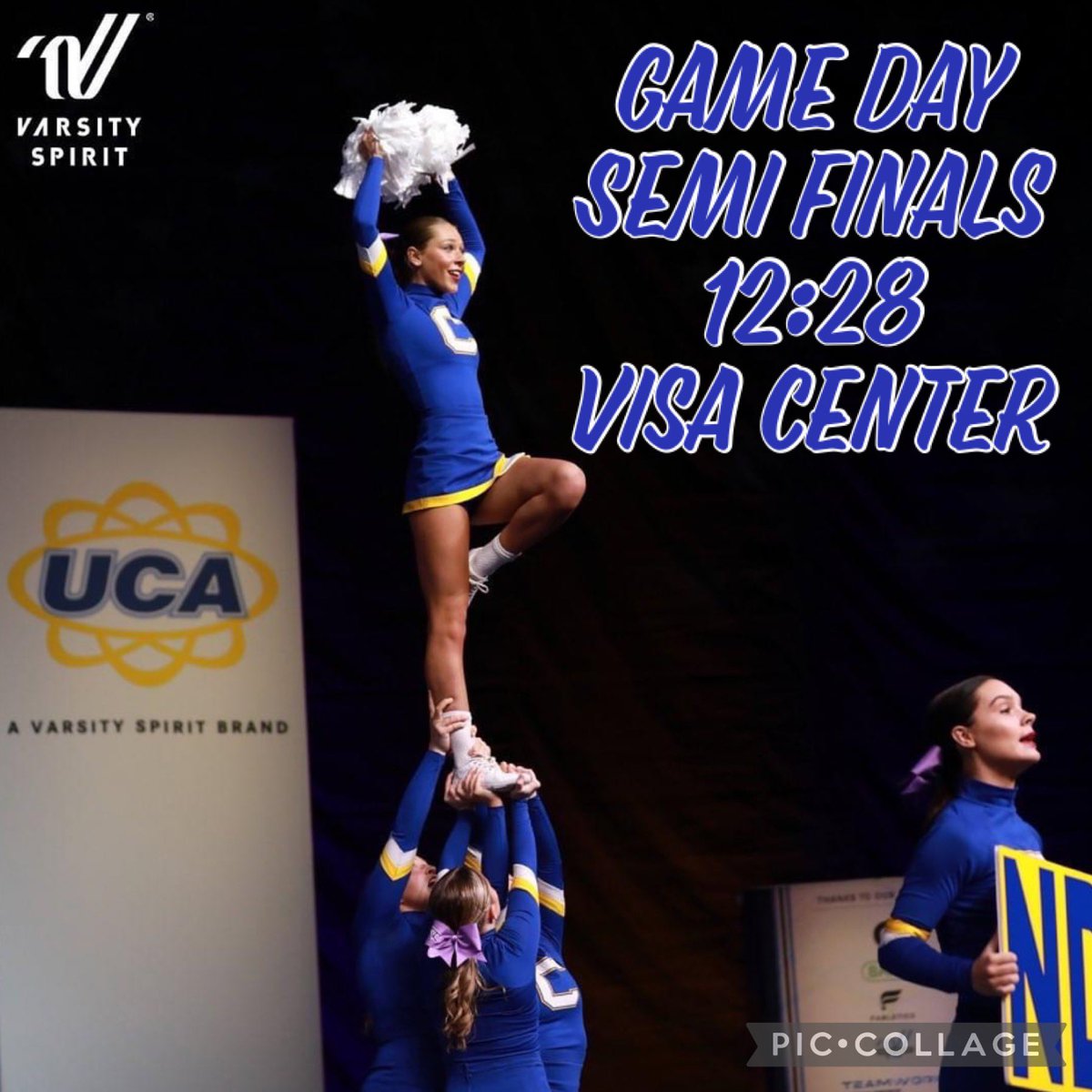 CarmelHSCheer's tweet photo. Let us hear you Indiana!!!! Run with the Hounds as we compete in semi finals today. #PACT100 #runwiththehounds https://t.co/YZpxYw1yxO