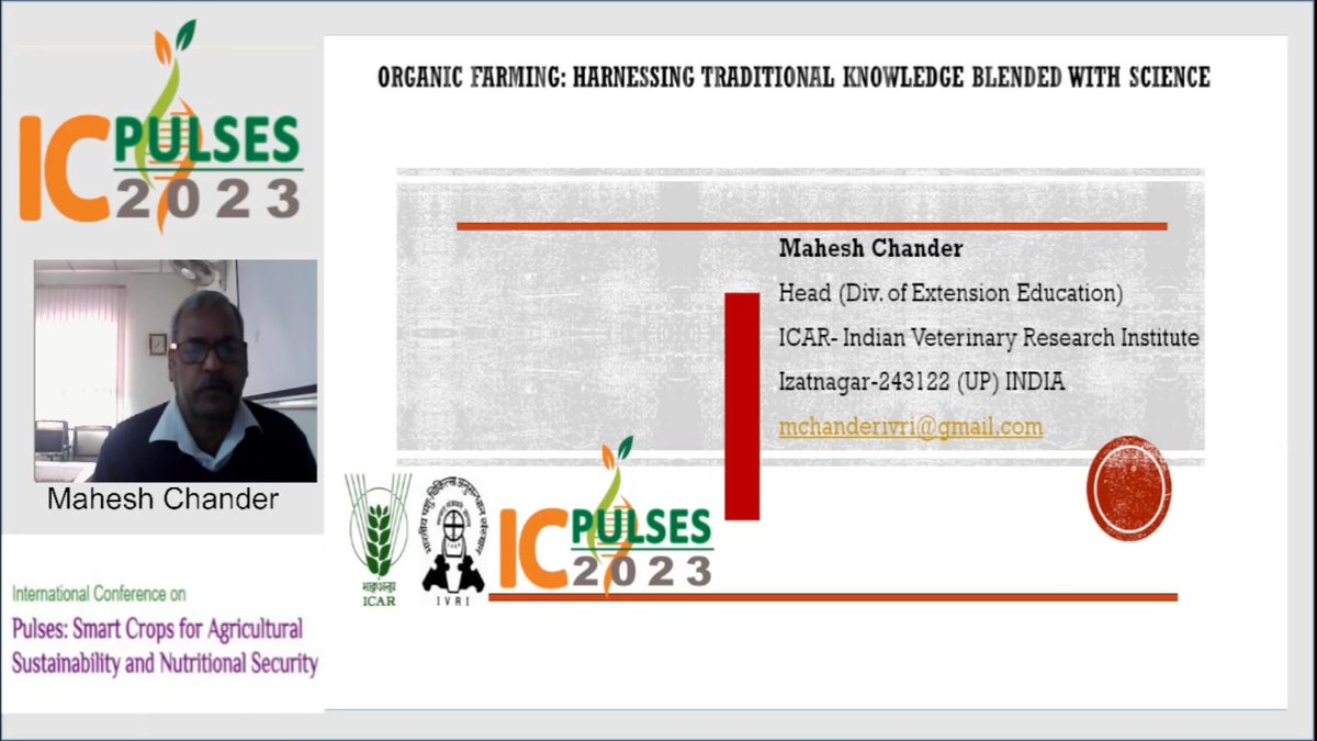 MaheshIVRI's tweet photo. It was gratifying to present today an invited paper on organic farming@ International Conference on pulses. 
https://t.co/Iw0rk9rOuT…
@ifoamorganics @OrganicISOFAR @fiblorg @OrganicCenter @APAARI @APEDADOC @GFARforum @OWC2011 https://t.co/sTQ9jYMle9