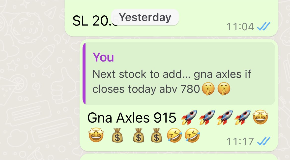 TechnoTalent007's tweet photo. GNA Axles performed really well from 780 levels to 915 in 10 days🤣🤣🚀🚀🚀🚀🚀….
Note: Dnt invest on our call, it is just display of our learning over the period😉 
Invest after ur own research 🤣🤣 https://t.co/TovNYC4LhW