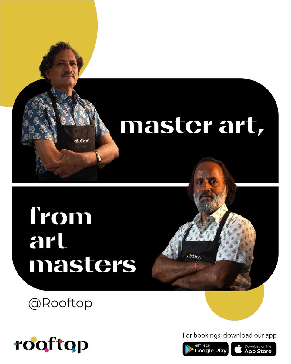 Learn only from the best! 

#artclasses on Rooftop are led by experts and award-winning artists with years of hands-on experience in the art sector. 

Now attend classes anywhere, anytime! 👇 rooftopapp.page.link/NJUA

#ArtExperience #ExpertArtist #LiveArtWorkshops #LearnIndianArt