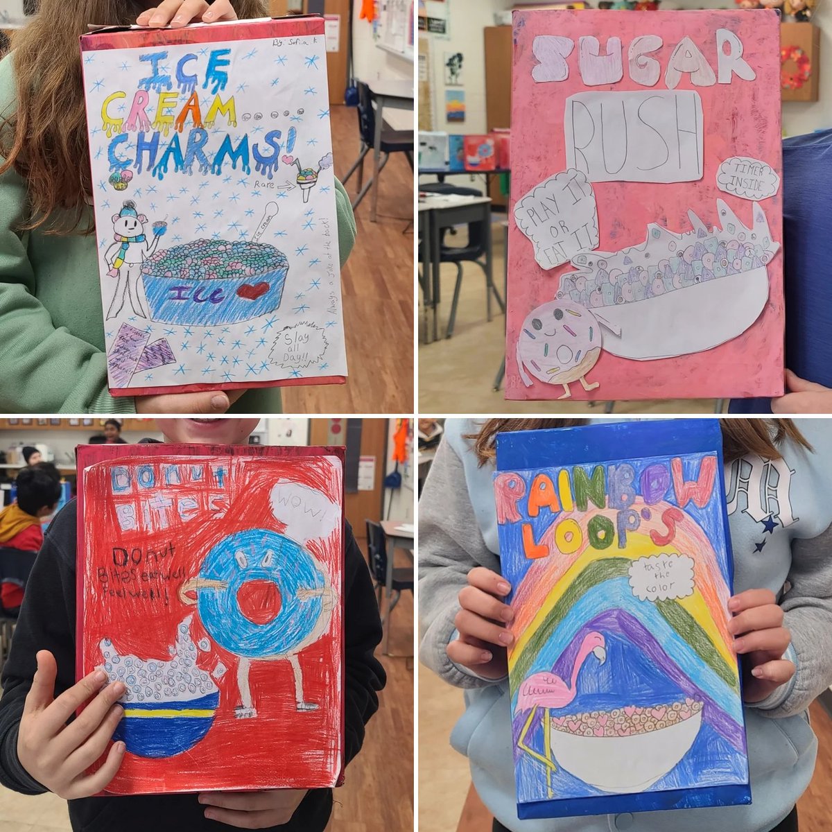 My class really enjoyed designing their own cereal boxes for our Media Literacy unit. They had to come up with a name, a mascot and a slogan, and then try to sell their cereal in a 30-second commercial.