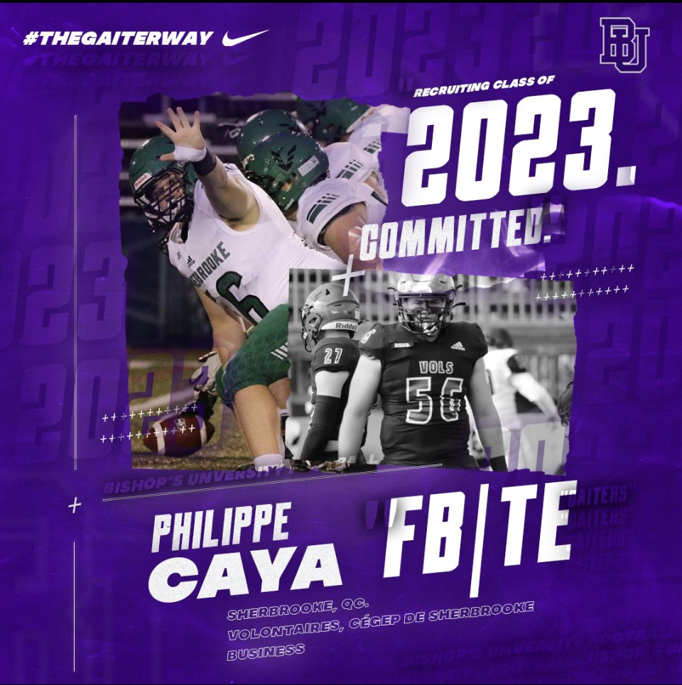 GaitersHC's tweet photo. Very excited to announce that FB/TE Philippe Caya has chosen to continue his Academic and athletic journey with @BishopsGaiters 🏈. He is pursuing a degree in Business. #BleedPurple #comewritethefuture 🐊🐊 https://t.co/pyeJI2L7IR