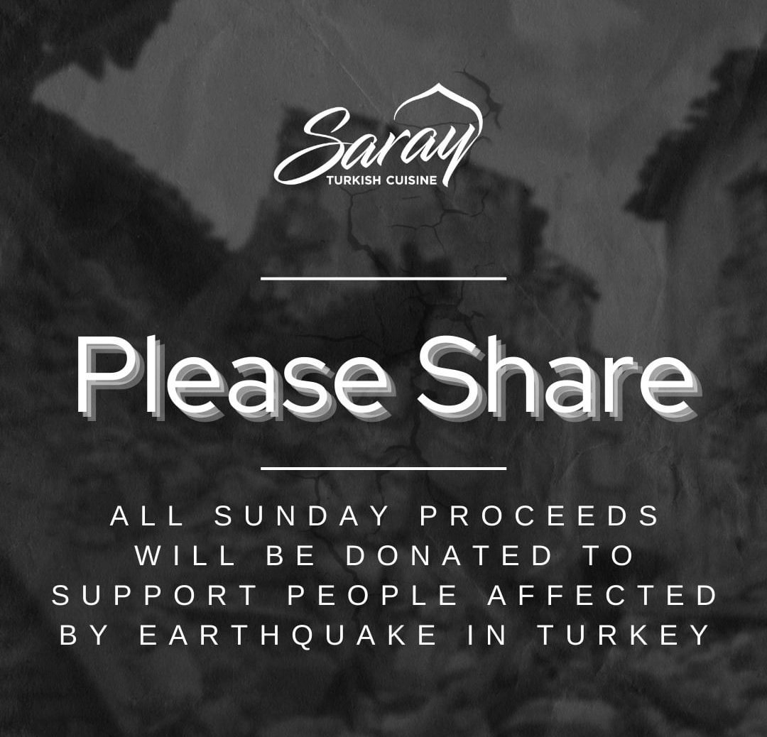 gourmetgorro's tweet photo. Kebabs and pizza for a good cause - tomorrow (Sunday), @scaramanticacdf and @CardiffSaray will be donating all their revenue to support people affected by the Turkey earthquake #Cardiff https://t.co/n5eH6JkvWh