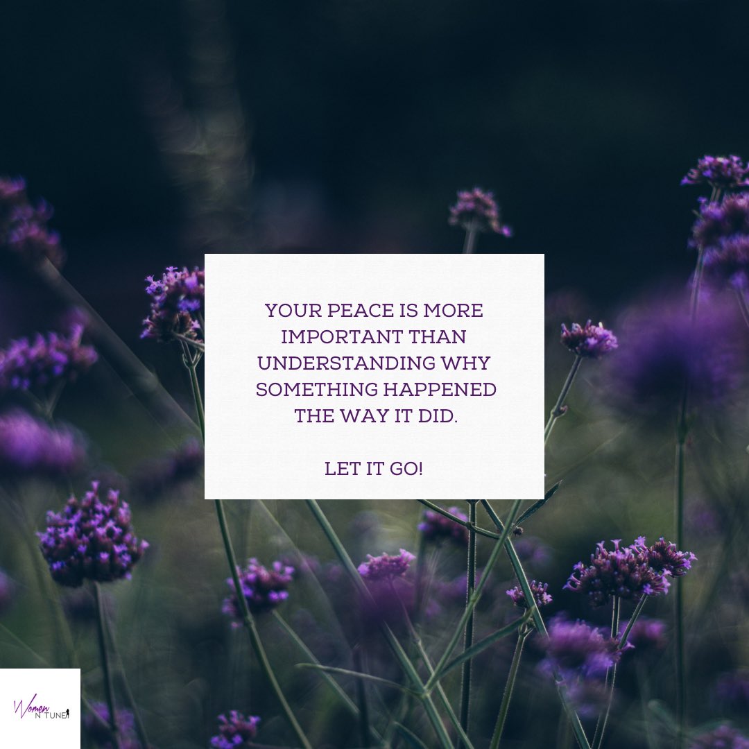TuneWomen's tweet photo. Always say “my peace is more important” when you find yourself reacting to something that doesn’t deserve your energy.
Reminder: if it cost you your peace it’s too expensive.💜
.
.
.
.
#womenntune #yourdestiny
#womensupportingwomen
#womenempoweringwomen #letitgo
#energy https://t.co/GrskH0FNYc