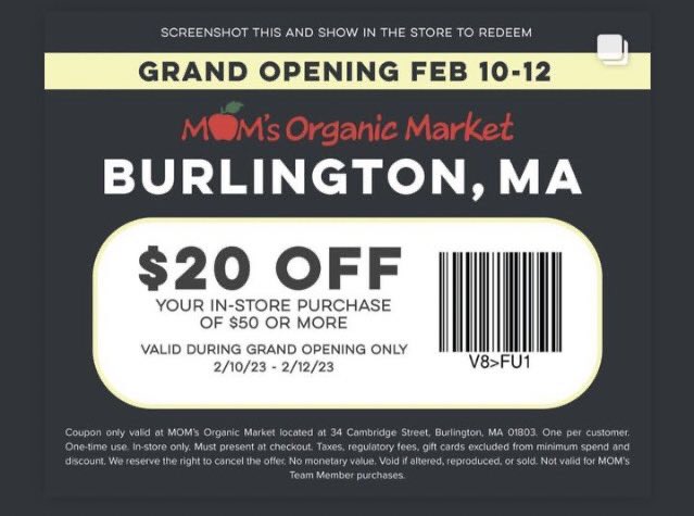 We couldn’t be more excited to have 4 new partner organizations to support in our purpose to protect &amp; restore the environment, as we join the Burlington MA community this weekend! 5% of grand opening sales go to these hard-working organizations!