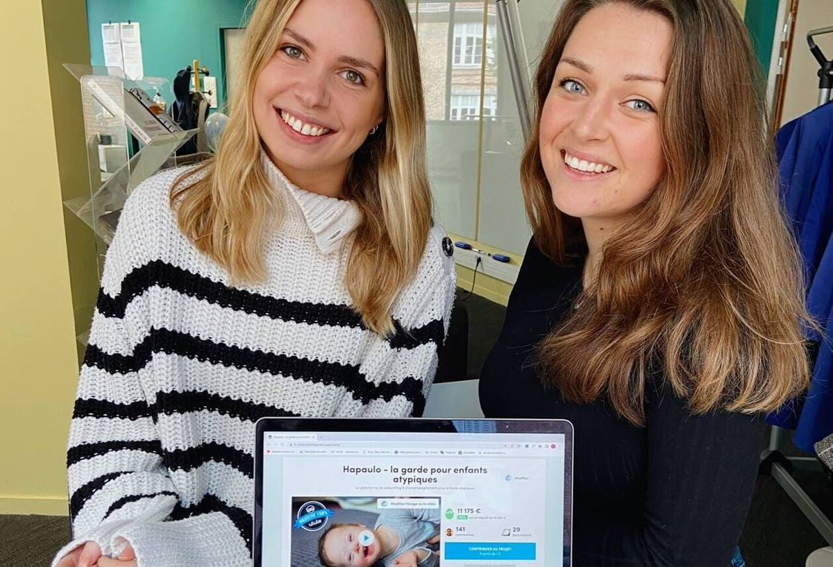 LMPositif's tweet photo. 🇫🇷 Ces deux anciennes étudiantes de l'école Sup de Com à Paris ont inventé le site «Hapaulo» qui aide les parents à trouver un ou une baby-sitter. Sa particularité ? Elle se concentre exclusivement sur les enfants en situation de handicap ! 🙌 (Ouest France) https://t.co/aW0QbDicfw