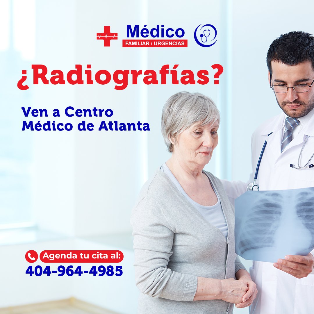 CentroMedicoAtl's tweet photo. Si necesitas una radiografía, Centro Médico Atlanta es el lugar ideal 👨⚕.

👩🔬Llámanos al 📱404-964-4985

#medicina #medicinageneral #urgentcare #hospital #enfermedades #medicos #doctores #doctorpastor #centromedicoatlanta #salud #exámenes #accidentelaboral #chequeomedico https://t.co/EhWPjmcaBe