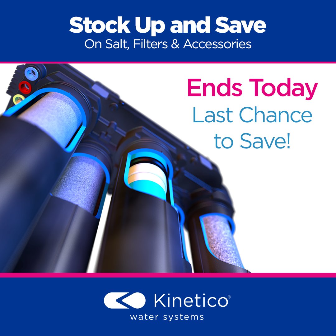 ATTENTION: Our Salt &amp; Accessories Sale ends today. Don't miss out on your chance to save on Kinetico salt, filters and accessories! Stop in before noon today!

ow.ly/AJKu50MPftq
