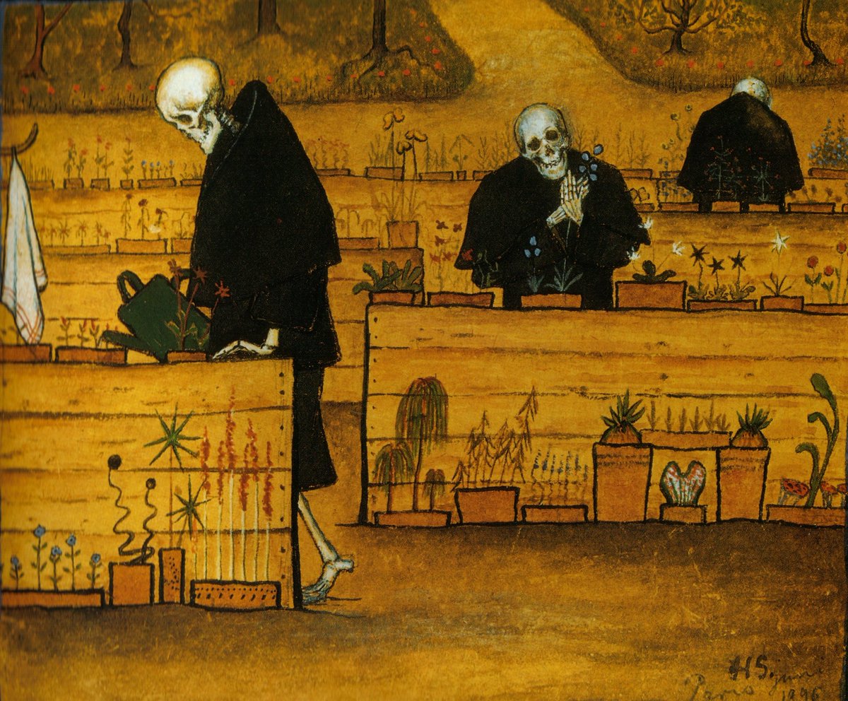 VickyGiavasi's tweet photo. The Garden of Death - Hugo Simberg, 1896
#painting #simberg https://t.co/7E1B9SHCgU