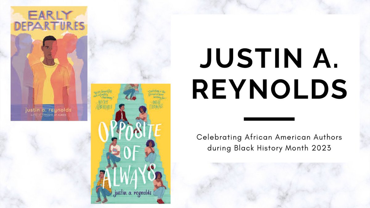 LegacyHSLib's tweet photo. Stop by the library and check out the books by @andthisisjustin. His book Opposite of Always appears on Best Books of 2019 list and has been optioned for a movie. #readthebookfirst #BlackHistoryMonth2023 #MISDLibLove https://t.co/0kXME3eXDi