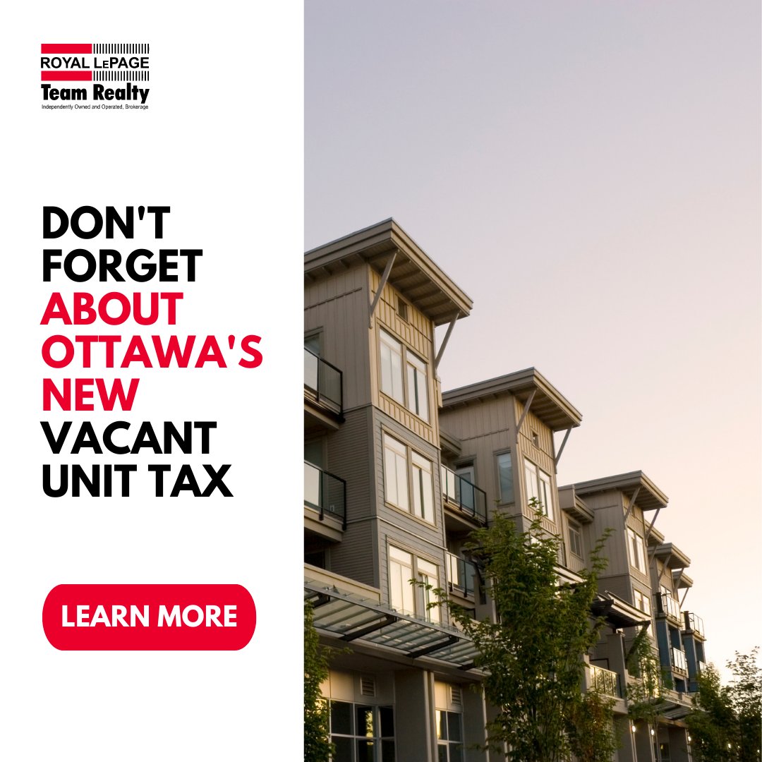 Vacant Unit Tax is an additional 1% of your #property value that’s added to your tax bill for any vacant property you own. If any property you own isn’t declared as occupied by March 16th, 2023, it will be classified as vacant by the city and the tax will be applied.