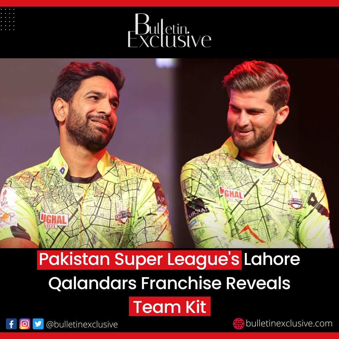 BulletinExclus1's tweet photo. Pakistan Super League’s Lahore Qalandars Franchise Reveals Team Kit!
Read More: https://t.co/jXlI6UcfuO
#Cutie #PSLAnthem #Article6 #KarachiKings #electricity #TImHortons #Balochistan https://t.co/lJYyB1tUFK