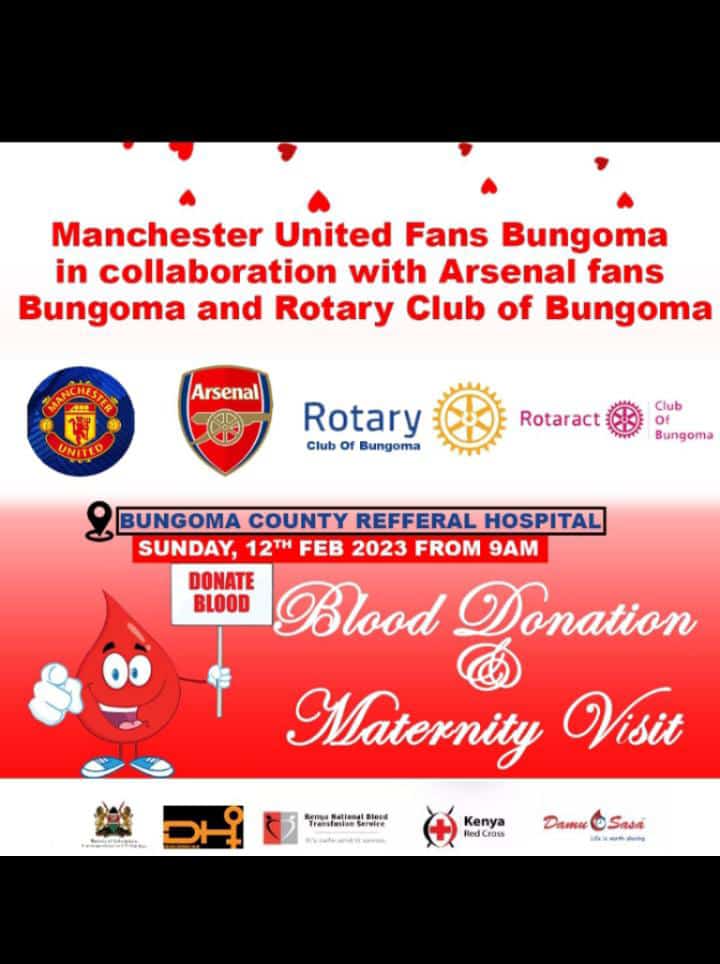 martin simiyu (@mukosimato) on Twitter photo We are doing it again, showing love to all mother's and new Born's at Bungoma county referral hospital. Blood donation all happening tomorrow, join us for this noble course. <a href="/damu_sasa/">Damu Sasa</a> <a href="/elgon/">ELGON YT</a> view <a href="/BungomaRmncah/">RMNCAH Network</a> <a href="/BungomaCountyKe/">Bungoma County Ke</a> <a href="/OptionsinHealth/">Options Consultancy Services Ltd</a> <a href="/Rotary/">Rotary International</a> <a href="/MU_Foundation/">Manchester United Foundation</a> @famina We are doing it again, showing love to all mother's and new Born's at Bungoma county referral hospital. Blood donation all happening tomorrow, join us for this noble course. <a href="/damu_sasa/">Damu Sasa</a> <a href="/elgon/">ELGON YT</a> view <a href="/BungomaRmncah/">RMNCAH Network</a> <a href="/BungomaCountyKe/">Bungoma County Ke</a> <a href="/OptionsinHealth/">Options Consultancy Services Ltd</a> <a href="/Rotary/">Rotary International</a> <a href="/MU_Foundation/">Manchester United Foundation</a> @famina