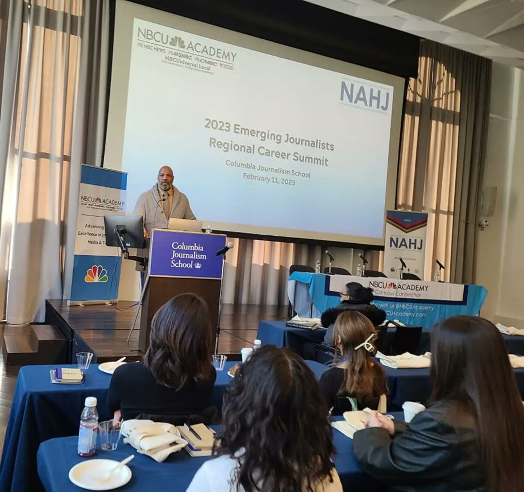 Thank you, <a href="/NBCUAcademy/">NBCU Academy</a> and <a href="/NAHJ/">NAHJ</a> for helping to prepare emerging journalists of color. This is central to our mission at Columbia to help newsrooms reflect the communities they cover. #NAHJ