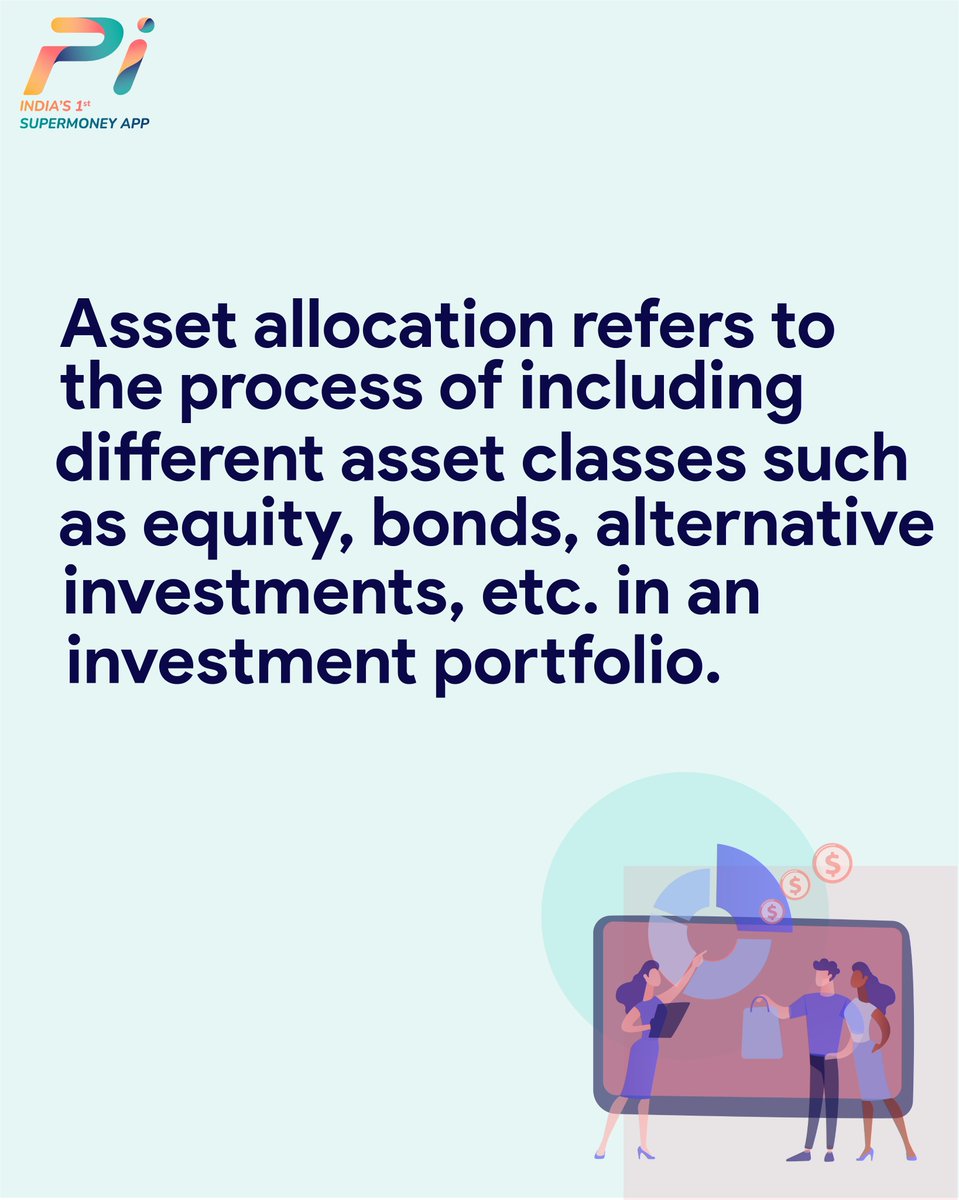PiSuperMoneyApp's tweet photo. Do you know what asset allocation is and why is it crucial to achieve your financial goals? Learn the term with Pi. 

#Pi #growwithPi #PoweringWealth #PoweringDreams #investingtips #investmentplanning #expertadvice #goalplanning #investments #financialplanning #financereels https://t.co/7VmbjMnzBE