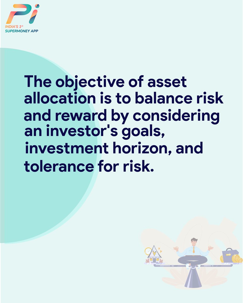 PiSuperMoneyApp's tweet photo. Do you know what asset allocation is and why is it crucial to achieve your financial goals? Learn the term with Pi. 

#Pi #growwithPi #PoweringWealth #PoweringDreams #investingtips #investmentplanning #expertadvice #goalplanning #investments #financialplanning #financereels https://t.co/7VmbjMnzBE