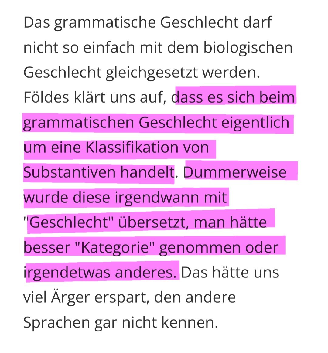 F_Riesenharf's tweet image. Was Földes da beschreibt weiß d. Linguistik seit JAHRZEHNTEN! 

Trotzdem kam es in Stücken zum #Gendern im ÖRR und der linken Presse bis jetzt NIE zur Sprache. Warum? Weil Journalisten verliebt in die Idee sind, sich mit Sprache auszukennen - es aber nicht tun. 

#listentoscience