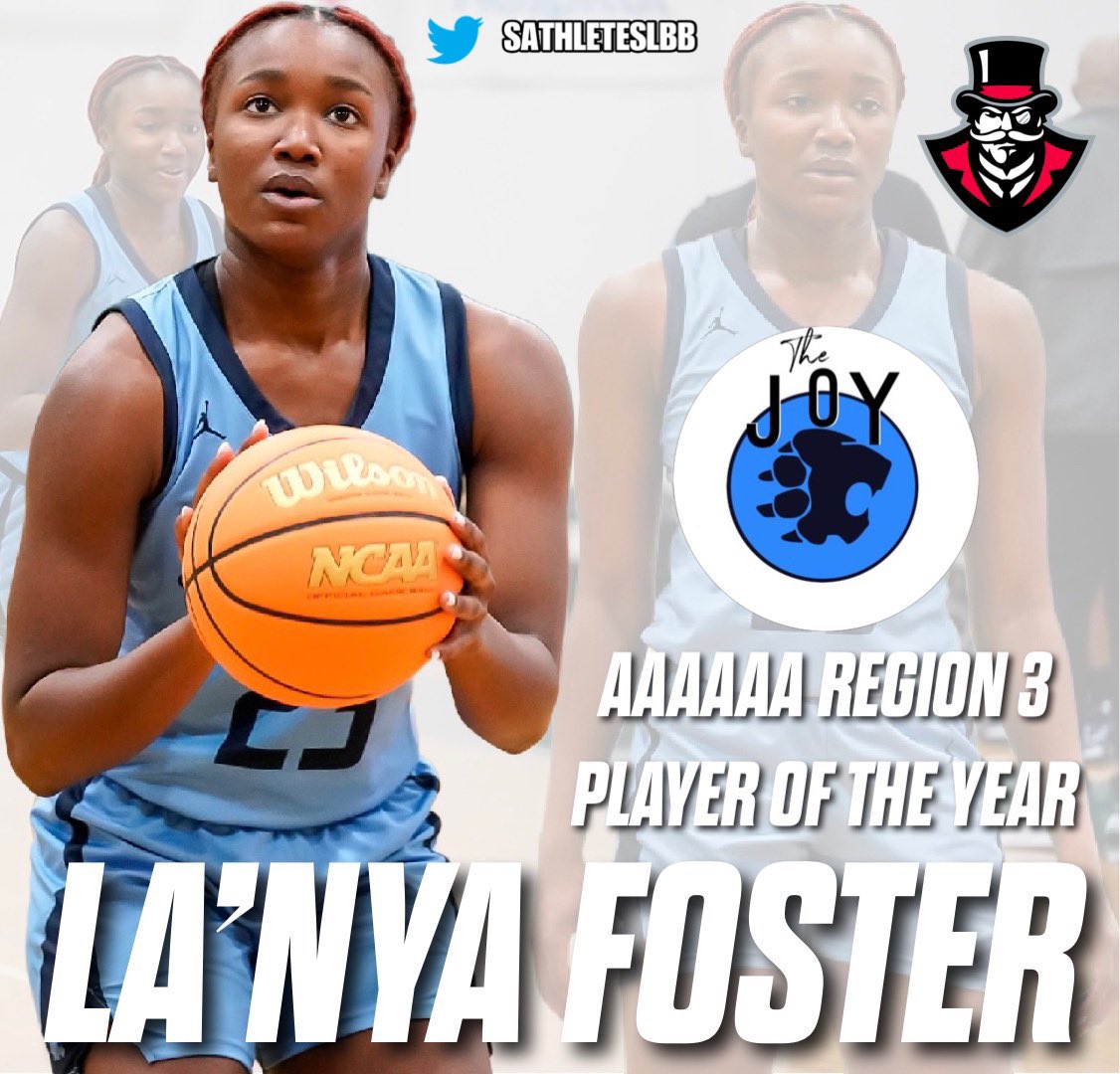 Sleeper Athletes Ladies Basketball (@sathleteslbb) on Twitter photo Congrats to #Lovejoy HS (GA) & #AustinPeay #Governors commit 2023 G La’Nya Foster (<a href="/tharealnyaaa/">La’Nya Foster</a>) for being named AAAAAA Region 3 Player of the Year
<a href="/Young_CoachB/">Brittany Young</a> <a href="/Coach__RAZOR/">Nicole Razor</a> <a href="/TadWedel/">Tad Wedel</a> <a href="/GovsWBB/">Austin Peay Women's Basketball</a> Congrats to #Lovejoy HS (GA) & #AustinPeay #Governors commit 2023 G La’Nya Foster (<a href="/tharealnyaaa/">La’Nya Foster</a>) for being named AAAAAA Region 3 Player of the Year
<a href="/Young_CoachB/">Brittany Young</a> <a href="/Coach__RAZOR/">Nicole Razor</a> <a href="/TadWedel/">Tad Wedel</a> <a href="/GovsWBB/">Austin Peay Women's Basketball</a>