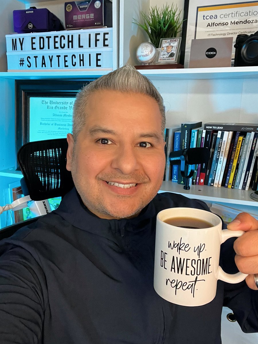 MyEdTechLife's tweet photo. Always remember: Consistency is key when it comes to creativity. A steady flow of creative ideas and energy will help you achieve your goals no matter the challenge. That's why you have to wake up, be awesome, and repeat! 

#MyEdTechLife #Connect #Learn #Inspire #Podcast #CreativeFlow #ConsistencyIsKey #MugShot