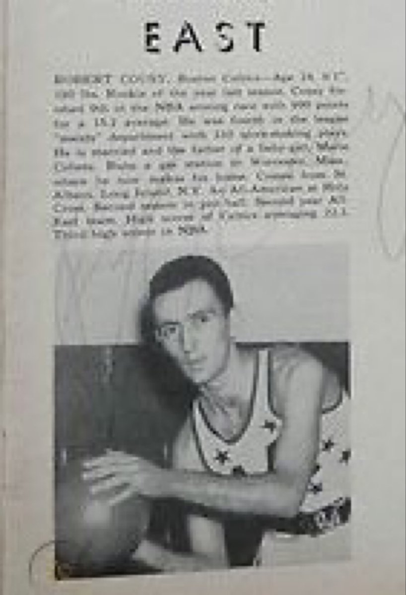 On this date in 1952, Boston Celtics legend, Mr. Basketball, Bob Cousy led all players with 13 assists in the NBA All Star Game. https://t.co/9YJbCSmTRZ