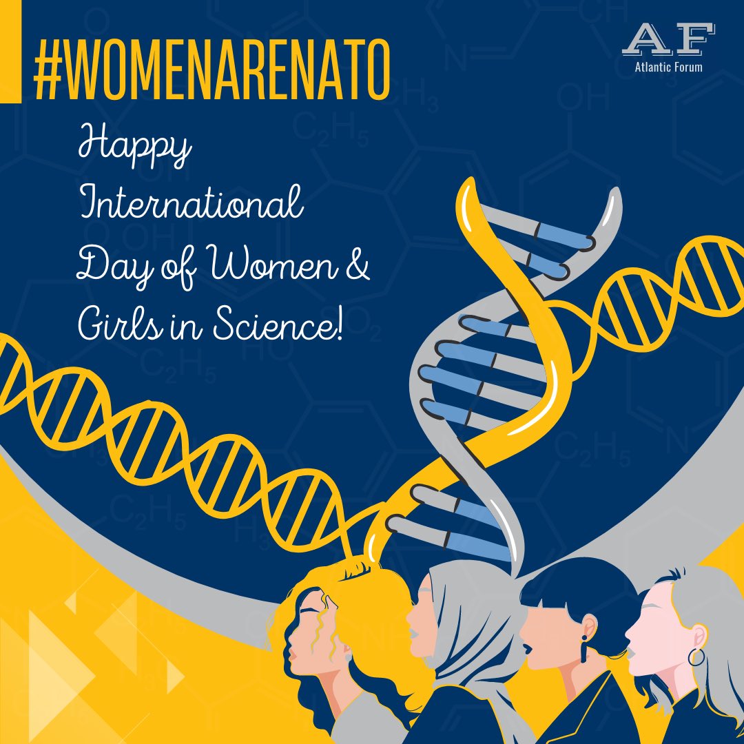 AtlForum's tweet photo. 👩🏻‍🔬 Join us on #WomenInScience Day to pay tribute to the valuable role that #women play in #science &amp; #technology! #IDWGS

❝It is important that young #girls see women scientists &amp; learn from their success stories.❞ w/ @NATO_SPS support 👉🏻 https://t.co/hKdZD2bunb

#WomenAreNATO https://t.co/5ZD3RmyV2E