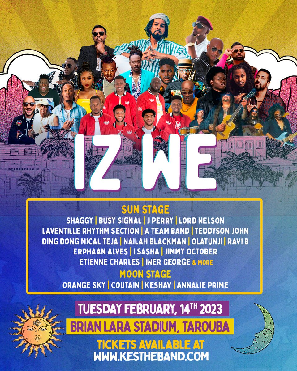 Kestheband's tweet photo. Meet the cast of #IZWE '23! 1 Concert, 2 Stages! Get your tickets now at https://t.co/VXMlG3koI4 and Haagen-Dazs, Bagalito Enterprises, Wrapworks & Xtreme Solutions locations nationwide! #SunStage #MoonStage https://t.co/v1MK53MZAy