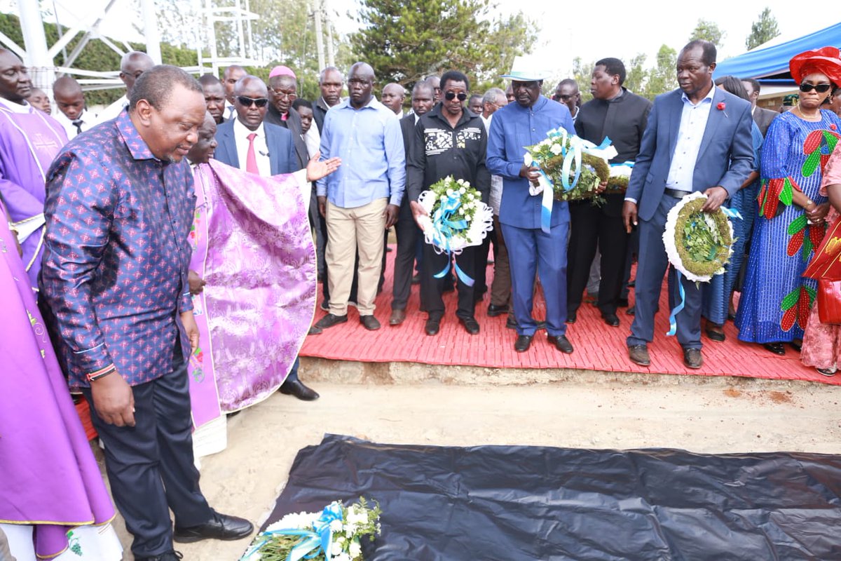 Tuko_co_ke's tweet photo. Former Education CS George Magoha laid to rest at his home in Umiru village, Siaya County.
#tukonews #Kenya #Magoha https://t.co/emuMod9kyG