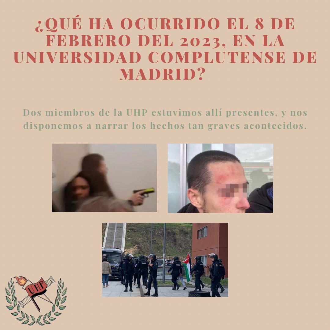 UHPhistoria's tweet photo. Nuestro comunicado respecto a los hechos del 8 de febrero en la #Complutense. https://t.co/DdZ8iAp1JC