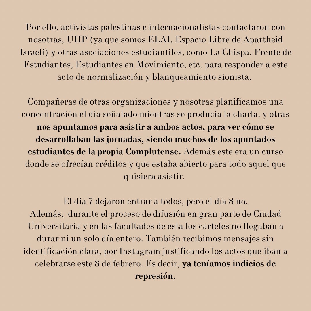 UHPhistoria's tweet photo. Nuestro comunicado respecto a los hechos del 8 de febrero en la #Complutense. https://t.co/DdZ8iAp1JC