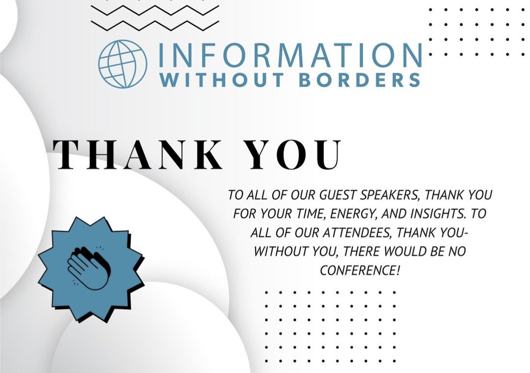 iwbconference's tweet photo. A big thank you to all of our guests and attendees for making this year's IWB conference a huge success! #iwb #informationwithoutborders https://t.co/bR0JtzZXTp