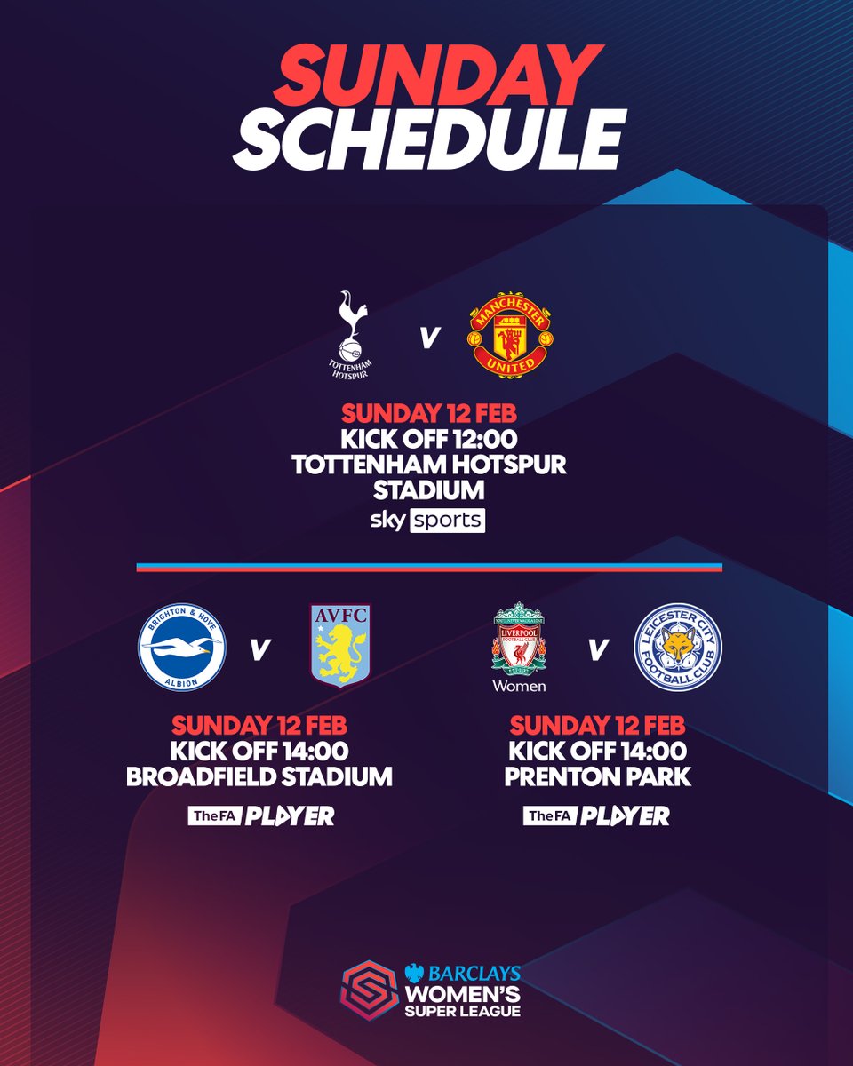 BarclaysWSL's tweet photo. Three big games in the #BarclaysWSL!

Who will pick up three points before the International break? 🌍 https://t.co/4geRcTprE2