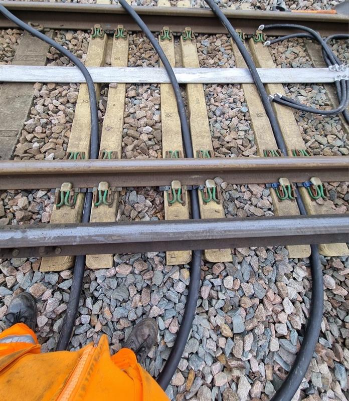NetworkRailWssx's tweet photo. Today our engineers installed cable management sleepers (CMS) at #Datchet part of our Feltham and Wokingham re-signalling work.
The line between Staines to Windsor and Eton Riverside remains closed till Sunday 19 February so please check before you travel #CBYT. https://t.co/ncclju71Kg
