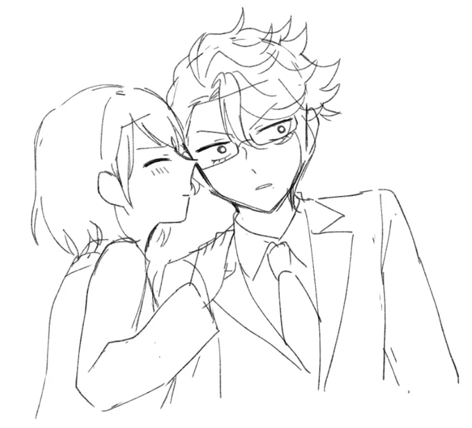 ひたすらいちゃこらしてる🐙🌸は見たいじゃん…!?!?!?!?!??という落書き 