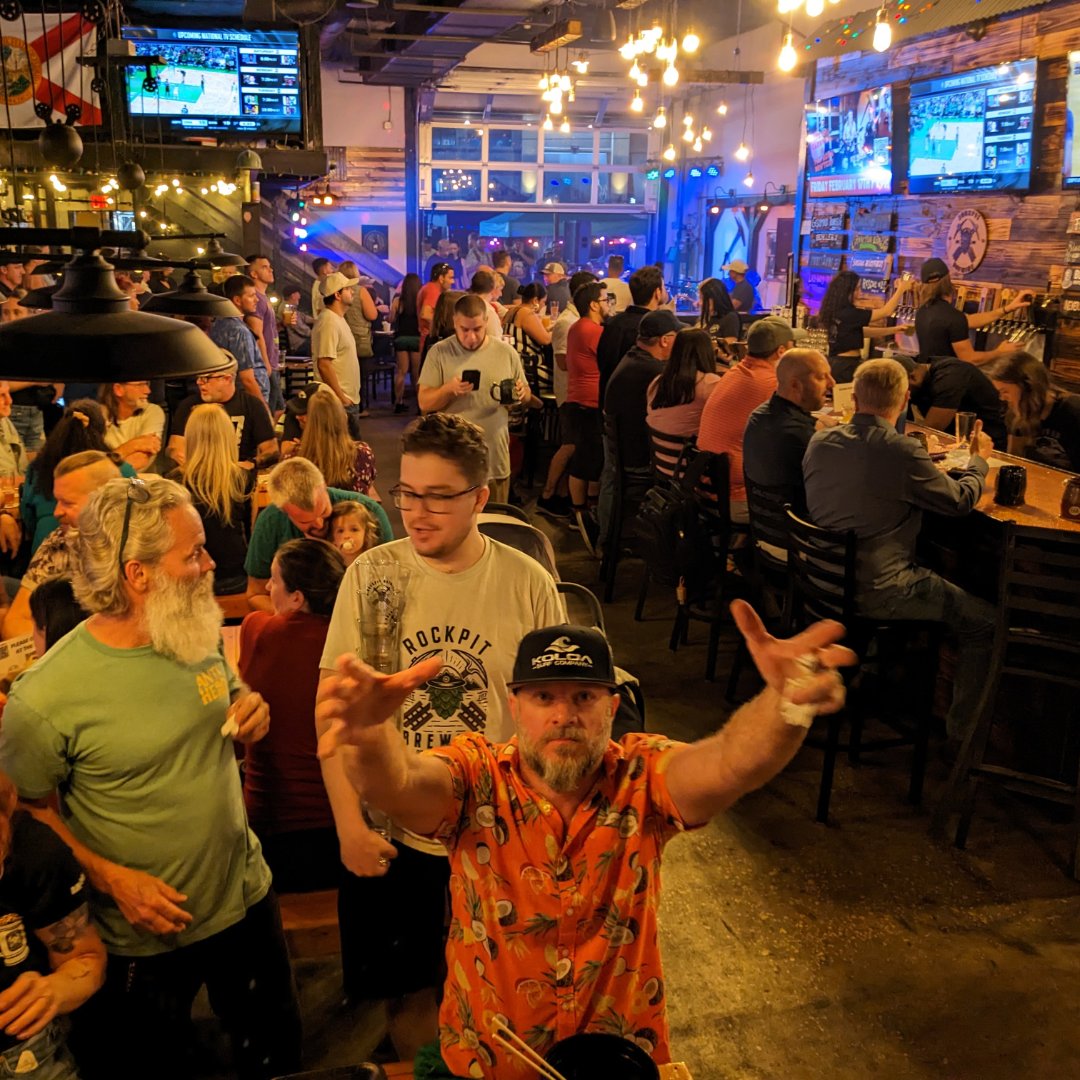RockPitBrewing's tweet photo. Day 1 of the RockPIt Fourth Anniversary is in the books, and it was a hell of a time. Thank you to everyone who came out to celebrate with us, including Ben, our first customer ever! https://t.co/UtRfAtf5PM
