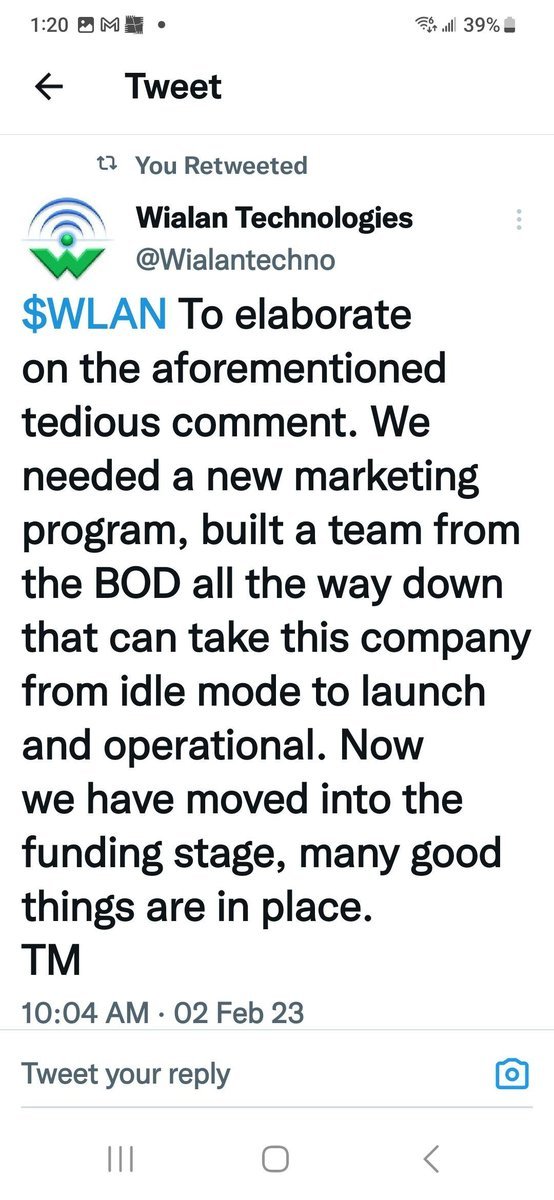 crabbermike's tweet photo. $WLAN Get that feeling, @tony_mcdowell7 &amp; @Wialantechno Have Started their move 4ward, with No Looking Back. Timing here in the States &amp; #INTERNATIONALLY Could Not B better. Think #Connections #WhoKnowsWho #Experience #Leadership #Tmobile #Nokia #Telecom #Revenues #Sales #Growth https://t.co/cnVUEPKQyU