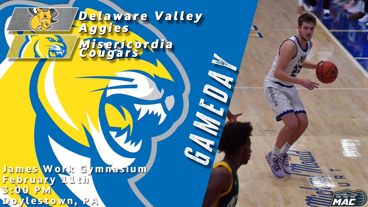 MUMensBball's tweet photo. 🚨 Game Day 🚨
🆚 @DVUAggies
⏰ 3:00 PM
📍 Delaware Valley University
Every game in February is a big game, this one is no different! Playoff implications are on the line today.
#ClockIn #AttackTogether https://t.co/qzubqCdyW2
