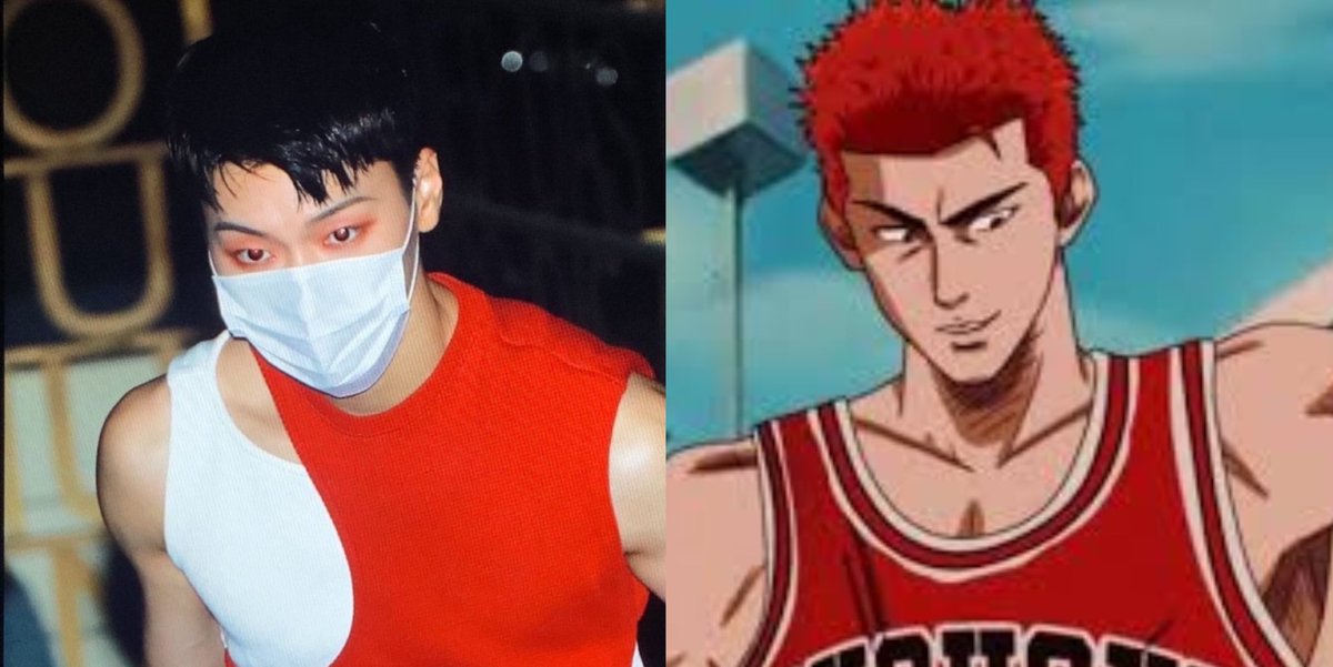 san saying mingi’s hair looks like the anime character saiki kasuo — and he wants to try kang baekho’s hair (from slamdunk) 💭