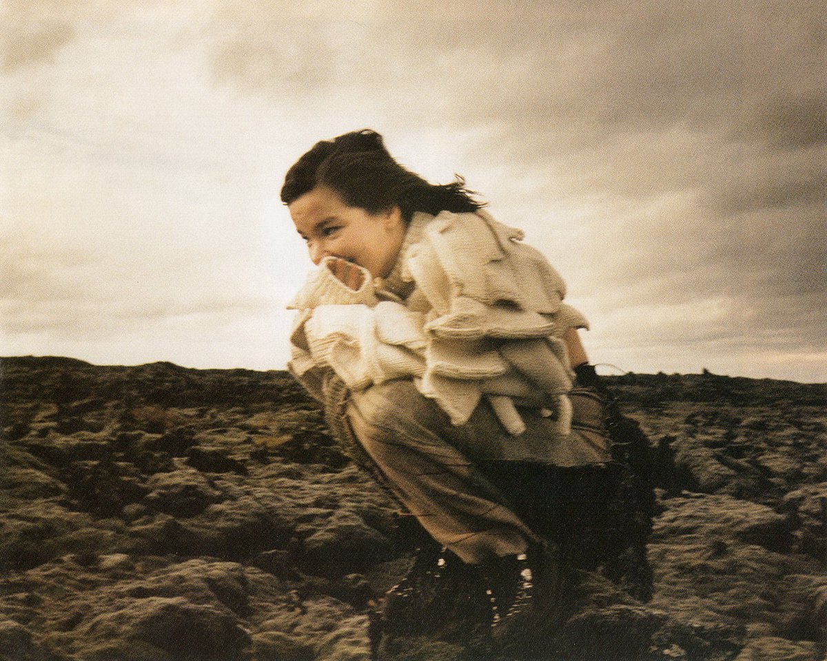 björk in iceland, september 1993, photographed by juergen teller