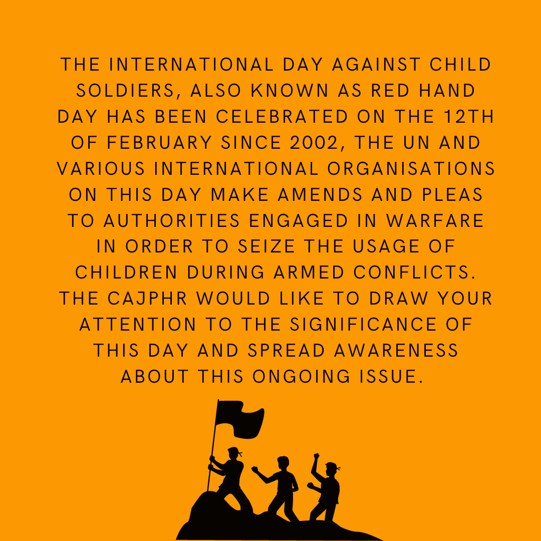CentreRights's tweet photo. Today the #CAJPHR is celebrating the International Day Against The Use of Child Soldiers!
#childsolider #sexualviolence #sexualviolenceagaintmen #sexualviolenceagainstchildren https://t.co/zVzUSnWjDo