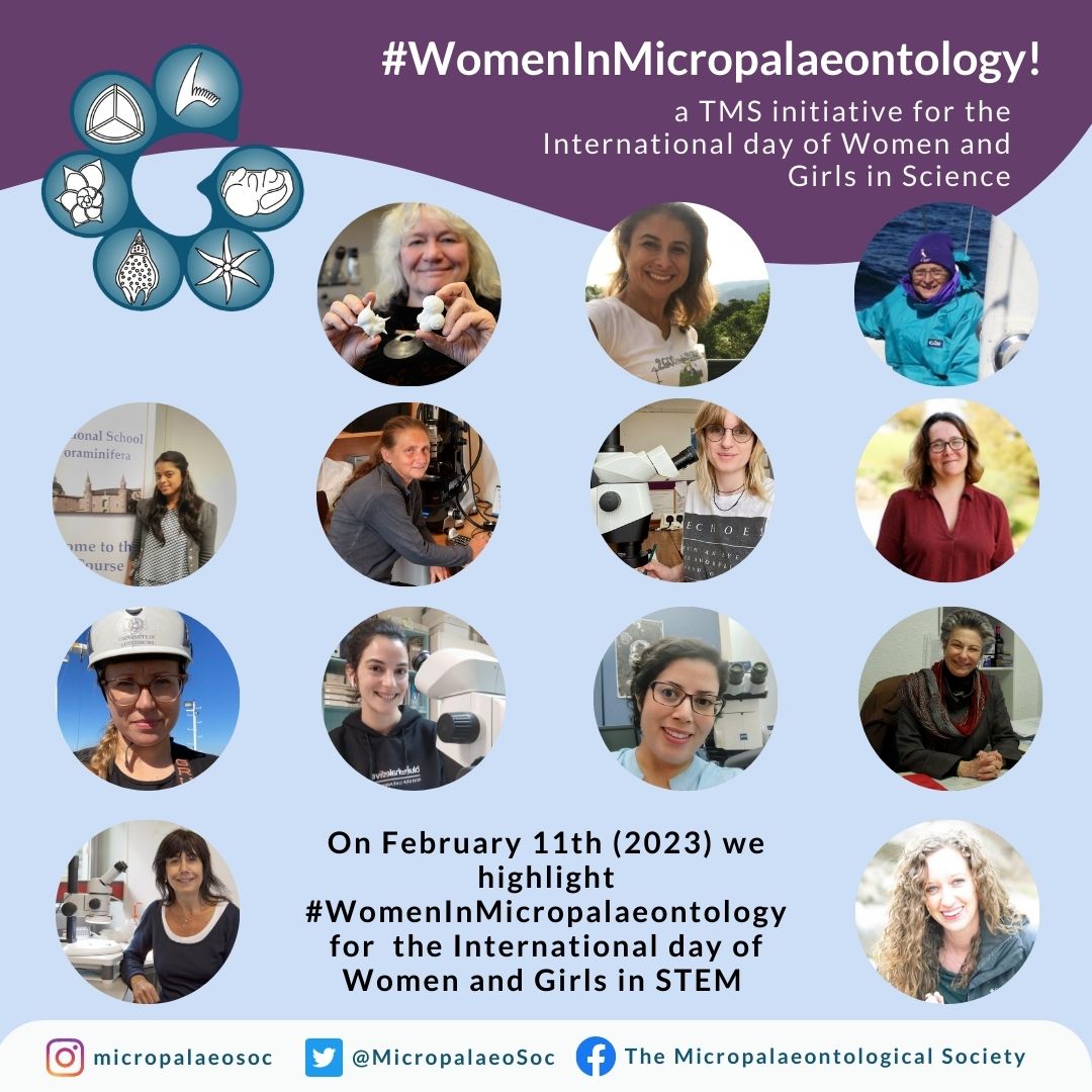 Today is #February11, the #InternationalDayofWomenandGirlsinScience
From the TMS we continued the previous years' campaign #IAmAMicropalaentologist with the #WomenInMicropalaeontology campaign. This initiative highlights students, researchers and scientists who identify as women.