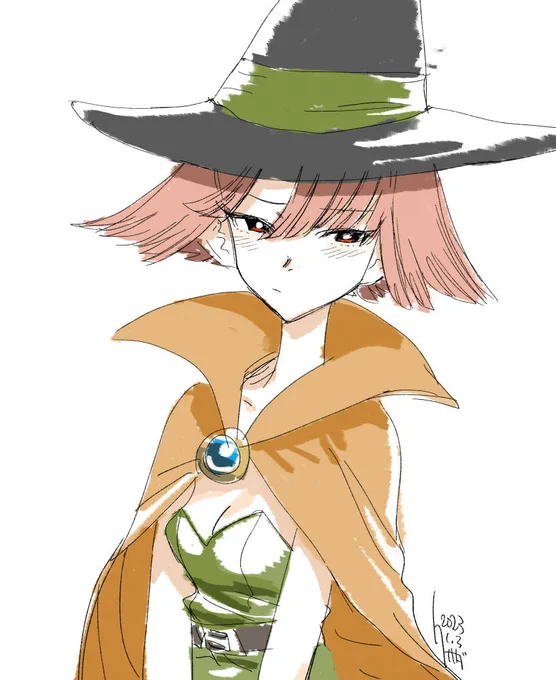 さっきドラクエⅢの絵貼ってそういえば正月に描いてたな…と思い出した女魔法使いの絵を発掘したので貼るのです。魔法使いさん好き。 