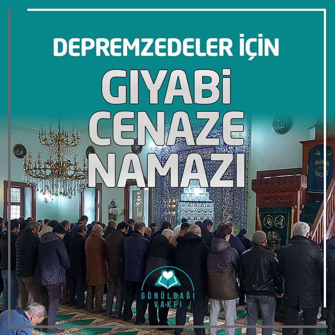 Depremde yaşamını yitirmiş olan insanlarımız için bugün Karabaş Camisi'nde İkindi namazını müteakiben gıyabi cenaze namazı kıldık. Namaz sonrası halen göçük altında bir umut kurtulmayı bekleyenler varsa onlar için dua ettik.