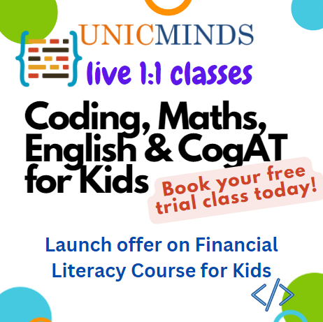 UnicMinds Online Classes for Kids - Book your online classes for free here - unicminds.com

#kidsclasses #onlineclassesforkids #kidscodingclasses #onlineclassesforkids #onlineclasses #kidslearning #kidseducation #unicminds #cogat #coding #financeforkids #mathsforkids
