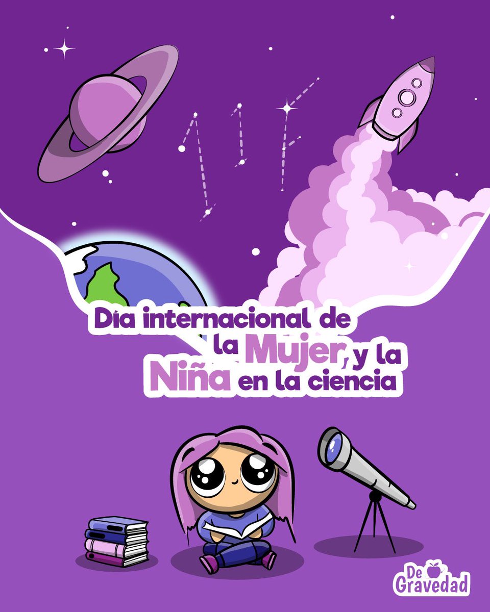 de_gravedad's tweet photo. Por más mujeres y niñas apasionadas por la ciencia 🧬🔭 Que el deseo de ser científica de cada niña se vuelva a una realidad 👩‍🔬

#DiaDeLaMujerYLaNinaEnLaCiencia https://t.co/qQpxNeR8Q9