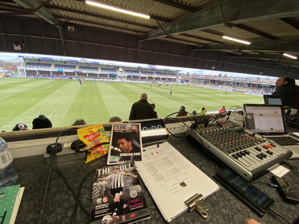 Back at Edgar street on comms for the second time in the week as Hereford under interim management try to make it 2 wins from 2

<a href="/TB_Fanzine/">TALKING BULL 📰 🗞 ⚽️</a> purchased, team sheets out and jelly babies to hand, we’re good to go…

Join us live from 2:45 on <a href="/RadioHerefordFC/">Radio Hereford FC 📻</a>